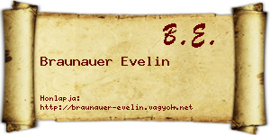 Braunauer Evelin névjegykártya